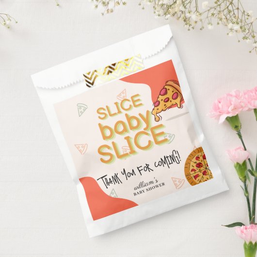 Sachets En Papier Baby shower de pizza de tranche de bébé Messy mode (Scellé)