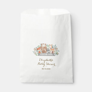 Sachets En Papier Baby shower de région boisée/partie mignonne