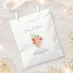 Sachets En Papier Baby shower de semences Baby In Bloom l Zinnia