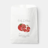 Sachets En Papier Baby shower de semences de grenade bébé en fleurs (Devant)