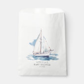 Sachets En Papier Baby shower de voilier (Devant)