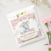 Sachets En Papier Baby shower d'éléphant floral rose vif (Scellé)