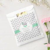 Sachets En Papier Baby shower d'éléphant vert, gris blanc (Scellé)