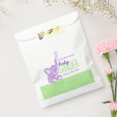 Sachets En Papier Baby shower d'éléphant violet personnalisé sac de (Scellé)