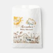 Sachets En Papier Baby shower des animaux de ferme (Devant)