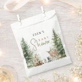 Sachets En Papier Baby shower des animaux forestiers (Coupé)