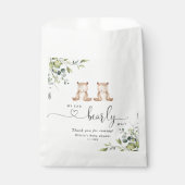 Sachets En Papier Baby shower des ours jumeaux Eucalyptus (Devant)