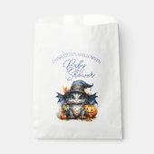 Sachets En Papier Baby shower d'Halloween Dragon d'aquarelle bleue (Devant)