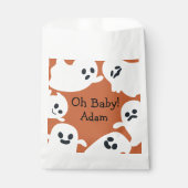 Sachets En Papier Baby shower d'Halloween orange foncé (Devant)