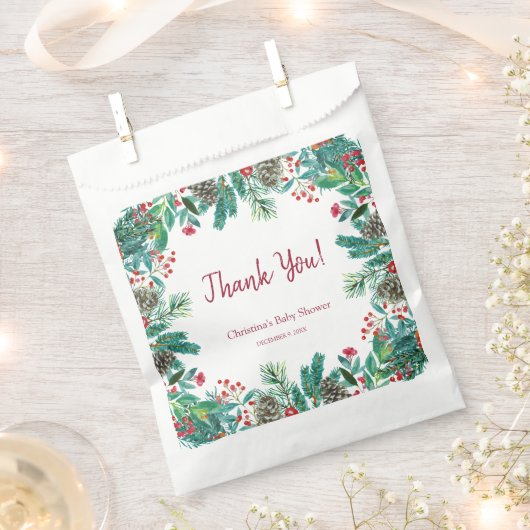 Sachets En Papier Baby shower d'hiver (Coupé)