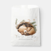 Sachets En Papier Baby shower d'hiver de l'ours des bois à l'extérie (Devant)