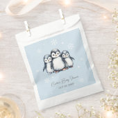 Sachets En Papier Baby shower d'hiver de Pingouin mignon (Coupé)