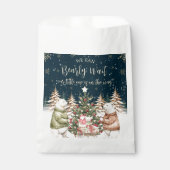 Sachets En Papier Baby shower d'hiver Ours polaire Snowflake (Devant)