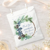 Sachets En Papier Baby shower d'hiver pins enneigés en faveur (Coupé)