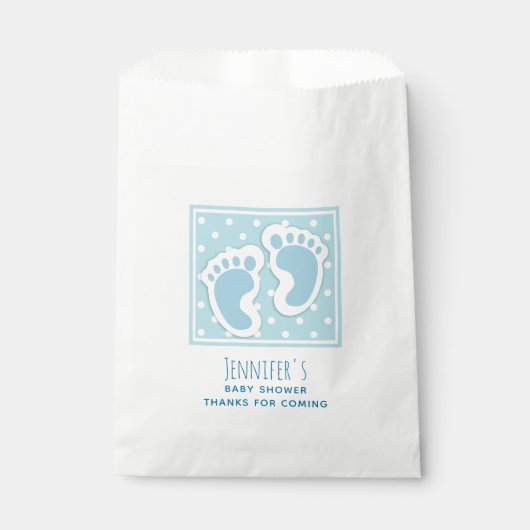 Sachets En Papier Baby shower d'illustration mignonne Blue Baby Boy' (Devant)