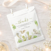 Sachets En Papier Baby shower Dinosaure Aquarelle Douce (Coupé)