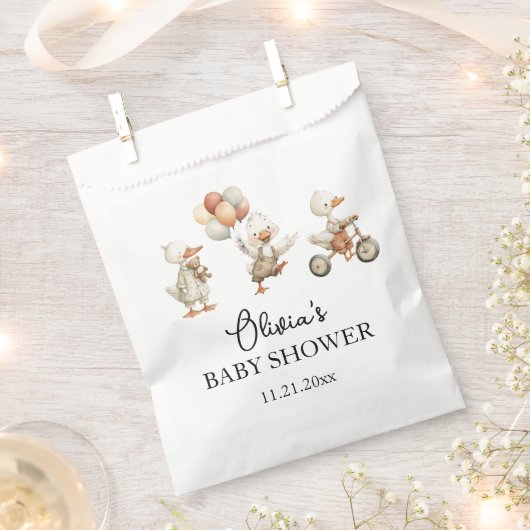 Sachets En Papier Baby shower d'oie (Coupé)