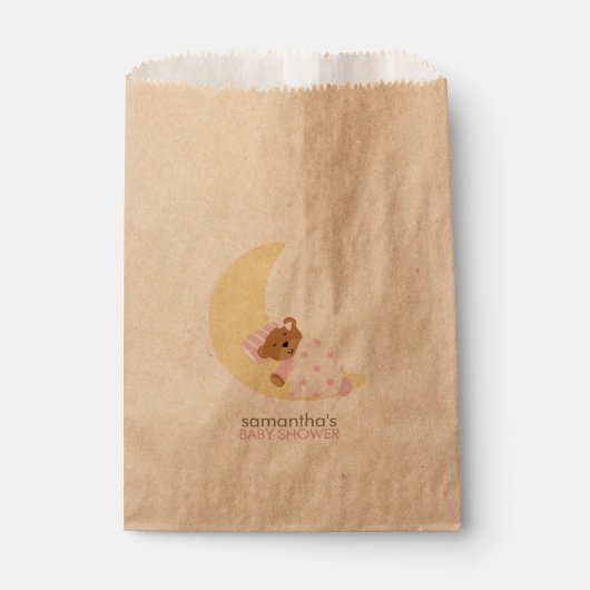 Sachets En Papier Baby shower d'ours en peluche (Devant)