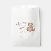 Sachets En Papier Baby shower d'ours en peluche simple (Devant)