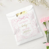 Sachets En Papier Baby shower d'ours en toile rose (Scellé)
