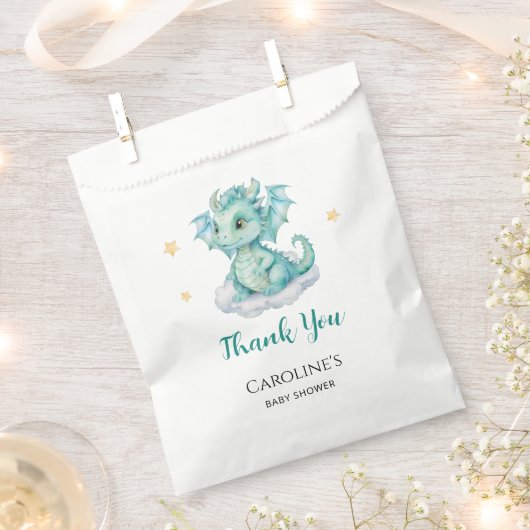 Sachets En Papier Baby shower Dragon mou (Coupé)