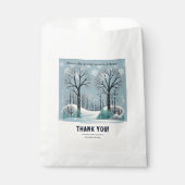Sachets En Papier Baby shower Dreamwood Winter Forest Snowflakes (Devant)