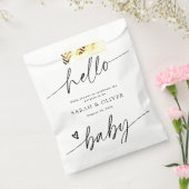 Sachets En Papier Baby-Shower Élégant Moderne Script (Scellé)