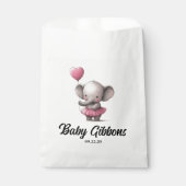 Sachets En Papier Baby shower éléphant (Devant)