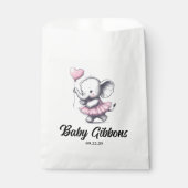 Sachets En Papier Baby shower éléphant (Devant)