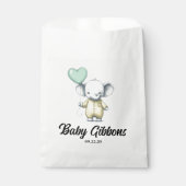 Sachets En Papier Baby shower éléphant (Devant)