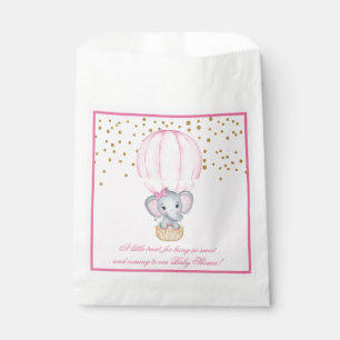 Sachets En Papier Baby shower éléphant bébé fille à ballon chaud