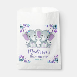 Sachets En Papier Baby shower Eléphant Twin Personnalisé Favoriser L