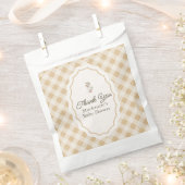 Sachets En Papier baby shower En vichy Goose Merci (Coupé)