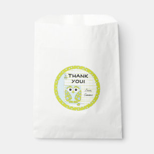 Sachets En Papier Baby shower Favoriser le sac, hibou dans un arbre,