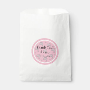 Sachets En Papier Baby shower Favoriser le sac, le rose, le dauphin 