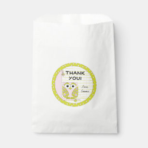 Sachets En Papier Baby shower Favoriser Sac, Chouette dans un arbre,
