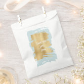 Sachets En Papier Baby shower Favoriser Sac "Classic Blue/Gold" (Coupé)