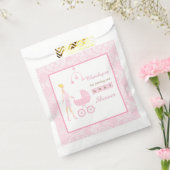 Sachets En Papier Baby shower femme rose Damask Blonde (Scellé)