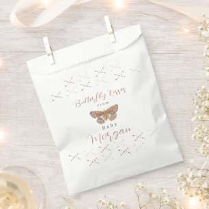 Sachets En Papier Baby shower fille Baisers papillon