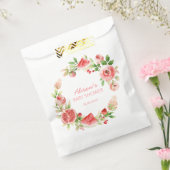 Sachets En Papier Baby Shower Fille de Floral de Rose Rose Verte (Scellé)