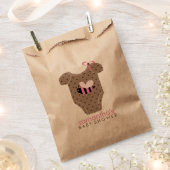 Sachets En Papier Baby shower fille en tenue d'abeilles (Coupé)