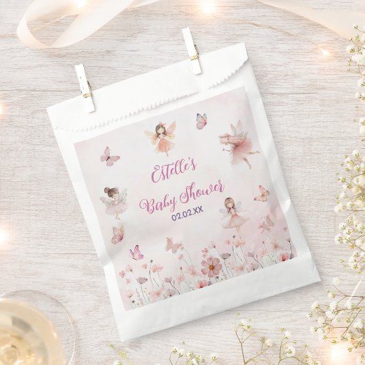 Sachets En Papier Baby shower fille Fairy Magical Princess
