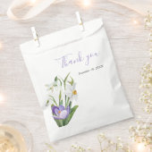 Sachets En Papier Baby shower fleur sauvage (Coupé)