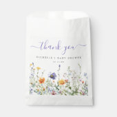 Sachets En Papier Baby shower fleur sauvage (Devant)