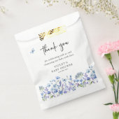 Sachets En Papier Baby shower Fleur sauvage bleu aquarelle (Scellé)