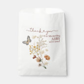 Sachets En Papier Baby shower Fleur sauvage Boho (Devant)