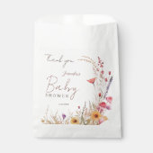 Sachets En Papier Baby shower fleur sauvage Boho (Devant)