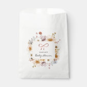 Sachets En Papier Baby shower fleur sauvage Boho (Devant)
