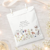 Sachets En Papier Baby shower Fleur sauvage Boho Fresh (Coupé)