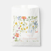 Sachets En Papier Baby shower fleur sauvage botanique (Devant)